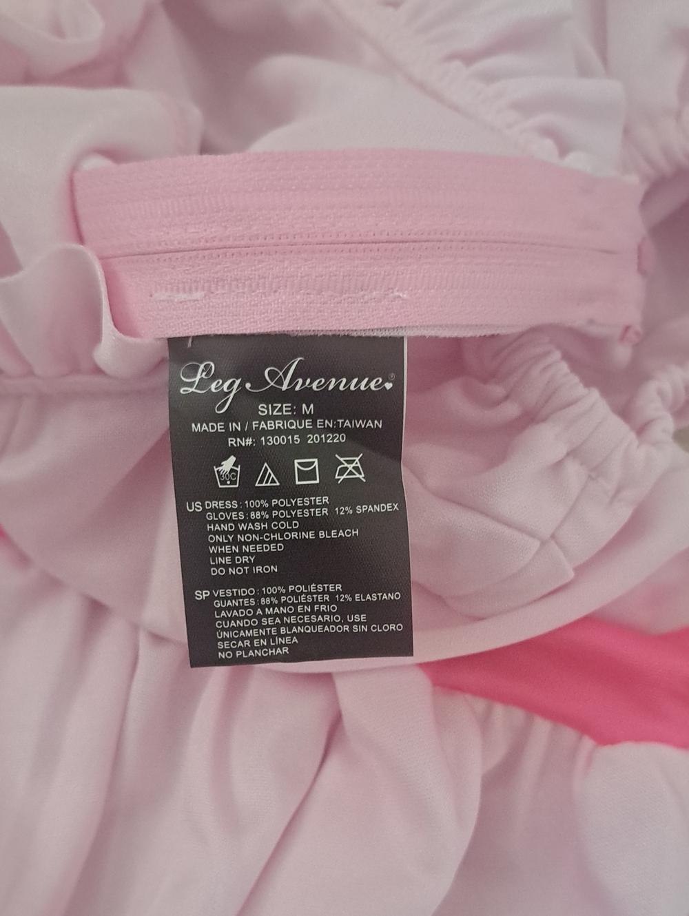 Leg Avenue Pink Two-Tone Princess Dress with Jewel Accent - Picture 2 of 6